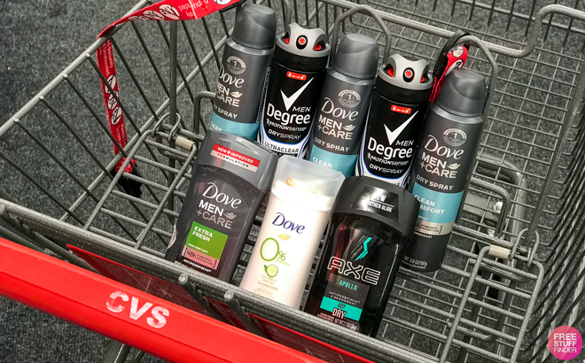 CVS Men Women Axe Dove Degree Dry Spray Antiperspirant Deodorant Cart 1e 2019 10 31