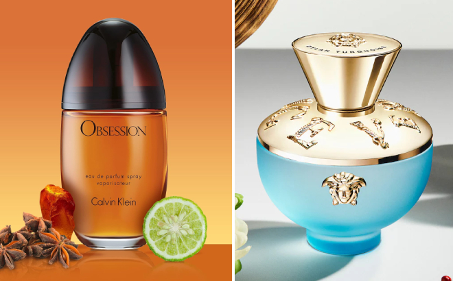 Calvin Klein Obsession Eau De Parfum Spray and Versace Dylan Turquoise Eau de Toilette Calvin Klein Obsession Eau De Parfum Spray and Versace Dylan Turquoise Eau de Toilette