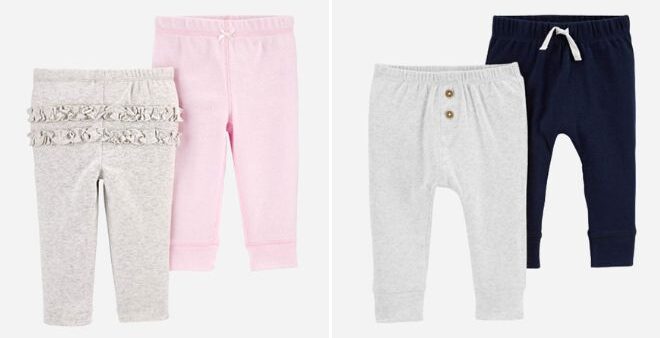 Carters Baby 2 Pack Ruffle Detail Cotton Pants and Baby 2 Pack Pull On Pants Carters Baby 2 Pack Ruffle Detail Cotton Pants and Baby 2 Pack Pull On Pants