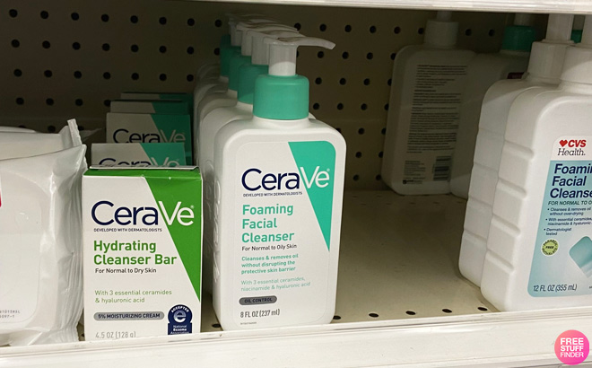 Cerave Foaming Facial Cleaner on Shelf