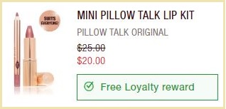 Charlotte Tilbury Mini Pillow Talk Lip Kit Checkout Summary