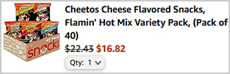 Cheetos Flamin Hot 40 ct Variety Pack Screenshot