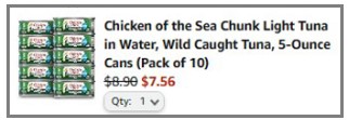 Chicken of the Sea Tuna Final Price at Checkout