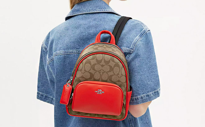 Coach Outlet Mini Court Backpack In Signature Canvas