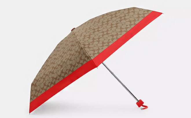 Coach Outlet Uv Protection Signature Mini Umbrella Coach Outlet Uv Protection Signature Mini Umbrella