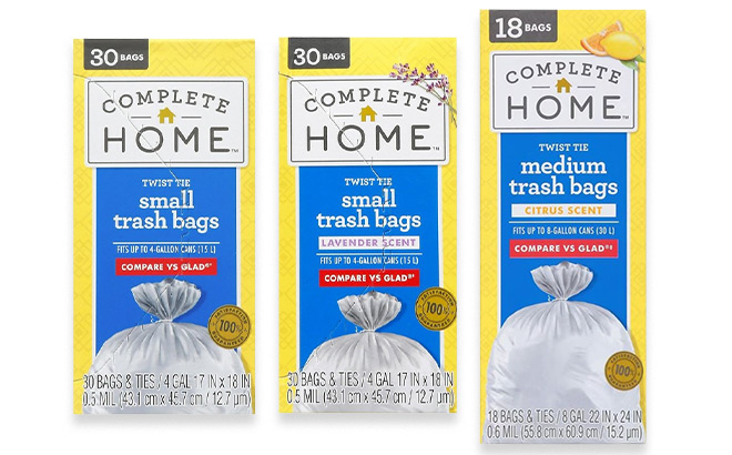 Complete Home Trash Bags 3 Packs