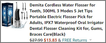 Cordless Water Flosser at Checkout