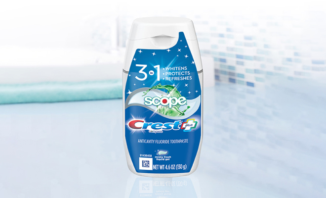 Crest Complete Plus Scope 3 In 1 Whitening Liquid Gel Toothpaste 4 6 oz