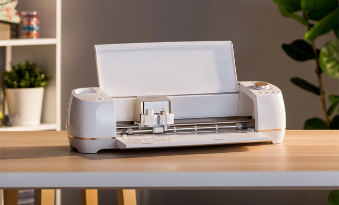 Cricut Explore Air 2 Machine in the Color White on a Table