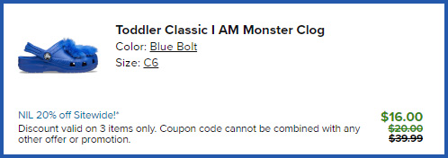 Crocs Toddler Classic I AM Monster Clog Summary Crocs Toddler Classic I AM Monster Clog Summary