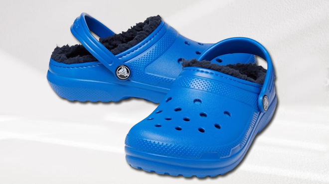 Crocs Toddler Classic Lined Clog in Blue