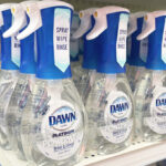 Dawn Powerwash Free & Clear Dish Sprays on a Shelf