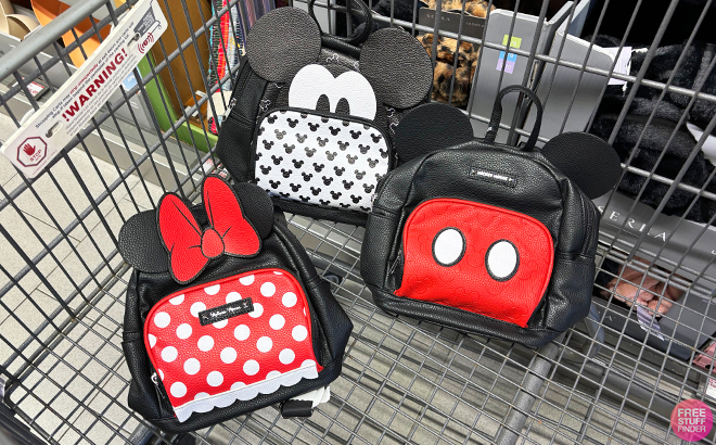 Disney Backpacks on a Cart Disney Backpacks on a Cart