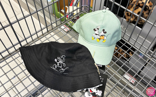 Disney Mens or Ladies Baseball Hat or Bucket Hat on a Cart