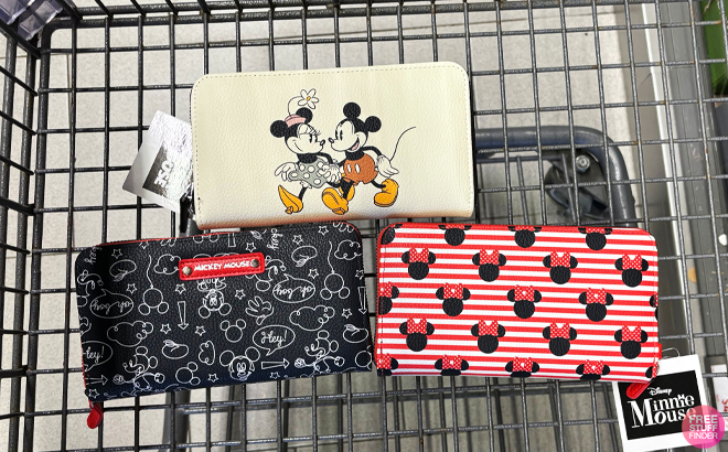 Disney Wallets on a Cart