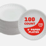 Disposable Paper Plates 100 Pack