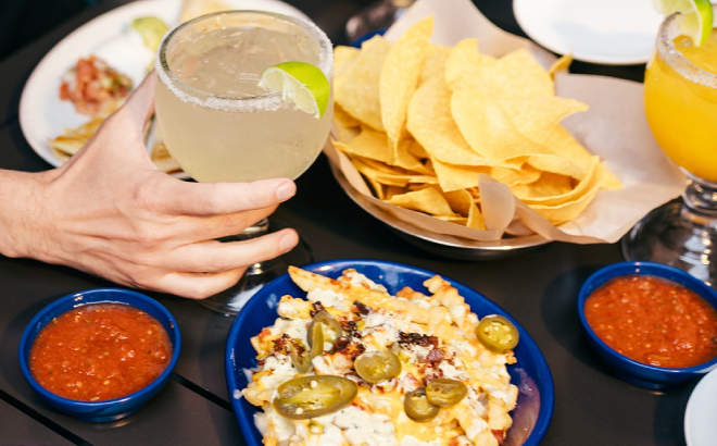 Drinks and Food at On the Border Drinks and Food at On the Border