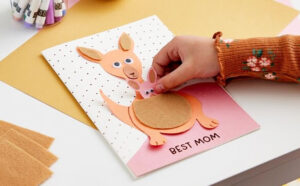 FREE Kangaroo Mothers Day Card Craft at Michaels