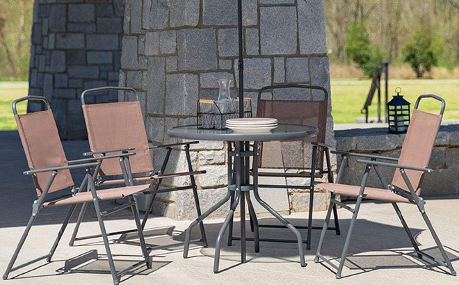 Flash Furniture 6 Piece Patio Dining Set Flash Furniture 6 Piece Patio Dining Set