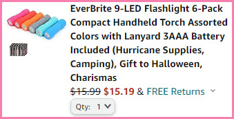 Flashlights at Checkout