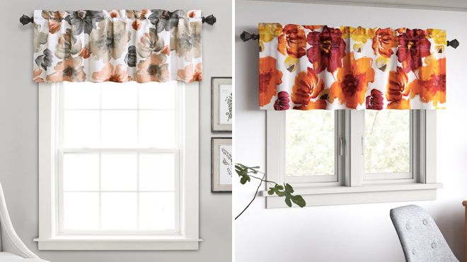Floral Tailored Window Valance