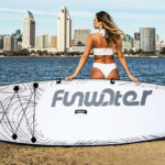 FunWater Inflatable Ultra Light Stand Up Paddle Board White Grey