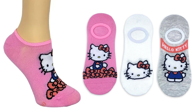 Hello Kitty Womens Socks 3 Pack Hello Kitty Womens Socks 3 Pack