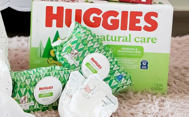 Huggies Natural Care Sensitive Baby Wipes Unscented Hypoallergenic 99 Purified Water