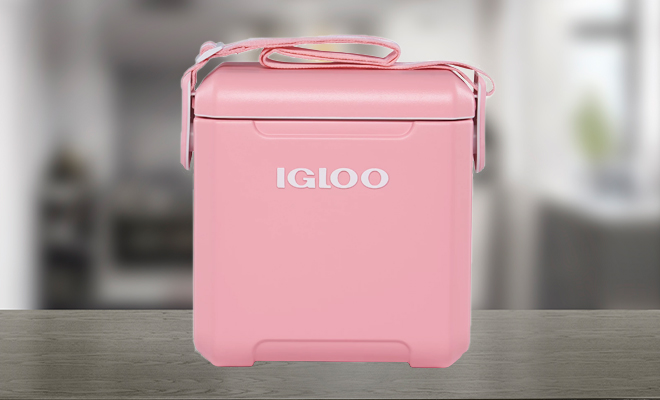 Igloo 11 Quart Tag a Long Hard Sided Cooler in the Color Blush