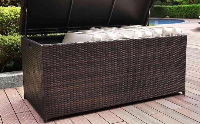 Indoor Outdoor Wicker Storage Box