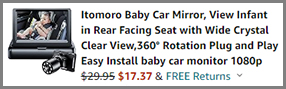 Itomoro Baby Car Mirror at Amazon