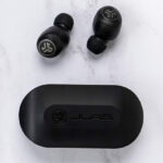 JLab Go Air Wireless Bluetooth Earbuds on the Table