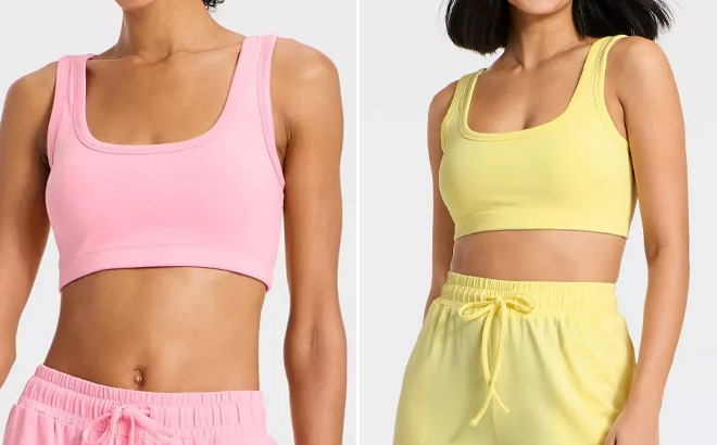JoyLab Womens Washed Jersey Sports Bras