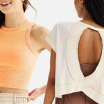 Juniors SO Seamless High Neck Tank Top and Juniors SO Back Cut Out Raw Edge Tee