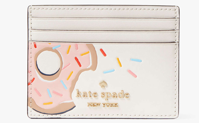 Kate Spade Coffee Break Donut Small Slim Card Holder