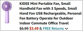 Kidee Mini Portable Handheld Fan Screenshot Kidee Mini Portable Handheld Fan Screenshot