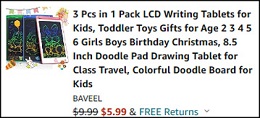 Kids LCD Writing Tablet 3 Pack Checkout