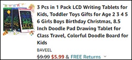 Kids LCD Writing Tablet 3 Pack Checkout Kids LCD Writing Tablet 3 Pack Checkout