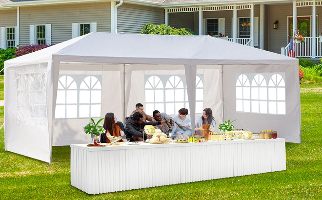 Ktaxon 10'x20' Outdoor Gazebo Canopy Tent with Side Walls Ktaxon 10'x20' Outdoor Gazebo Canopy Tent with Side Walls
