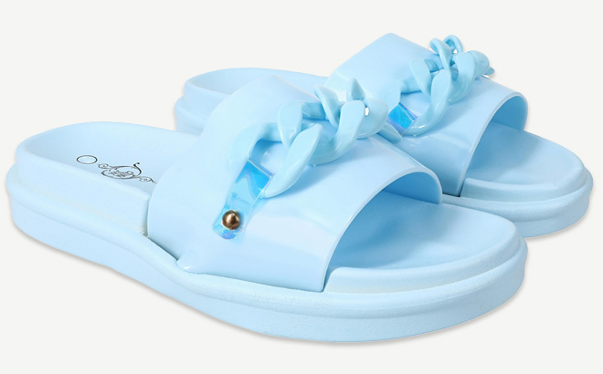 Ladies Chain Slide Sandals