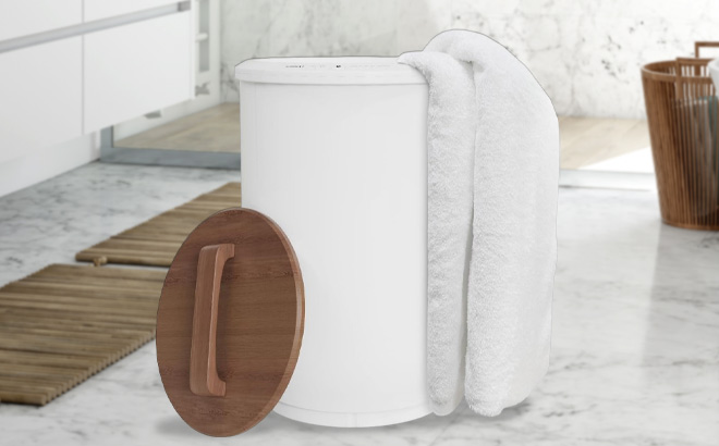 Large Towel Warmer in a Bathroom