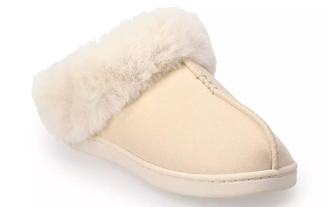 Lauren Conrad Womens Faux Fur Clog Slippers Lauren Conrad Womens Faux Fur Clog Slippers
