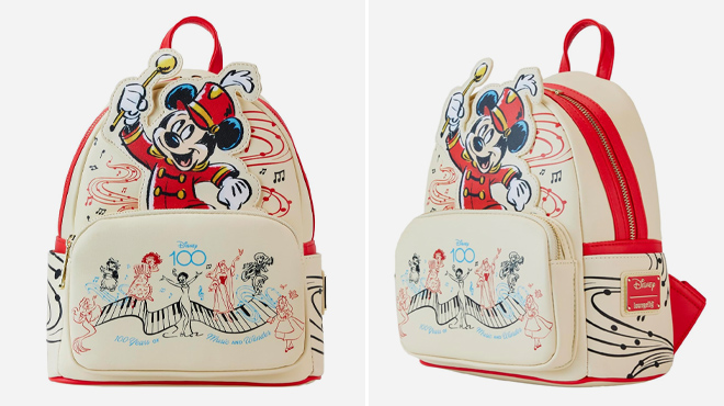 Loungefly Disney Mickey Musician Disney 100 Anniversary Mini Backpack