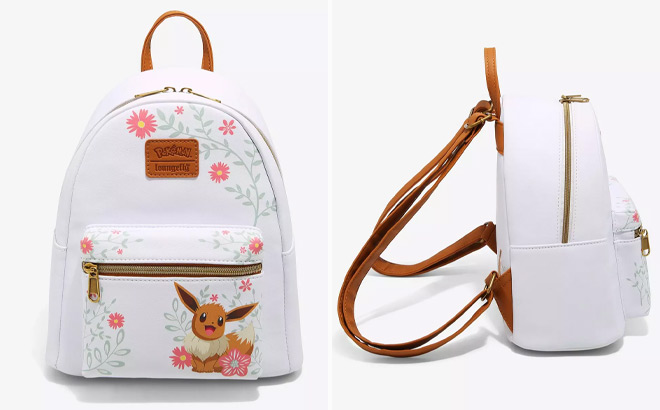 Loungefly Pokemon Eevee Spring Flowers Mini Backpack Loungefly Pokemon Eevee Spring Flowers Mini Backpack