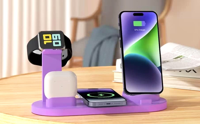 Magnetic Wireless Charger 4 in 1 Wireless Charging Station