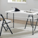 Mainstays Adjustable Height Folding Plastic Table