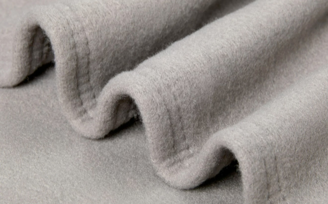 Mainstays Soft Fleece Electric Heated Blanket Gray Twin