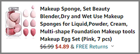 Makeup Sponge Set at Amazon