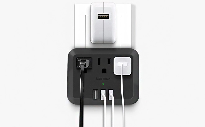 Manymax Outlet Extender with USB Charging Ports