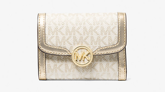 Michael Kors Metallic Medium Signature Logo Wallet